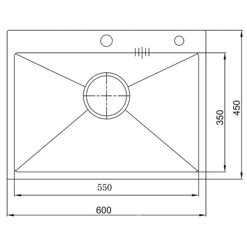 Single Bowl Handmade Kitchen Sink 6045