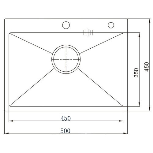 Single Bowl Handmade Kitchen Sink 5045