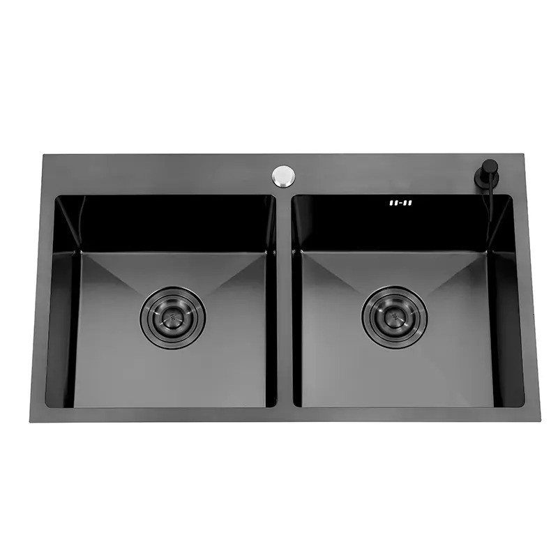 Double Bowl Handmade Kitchen Sink 8045D