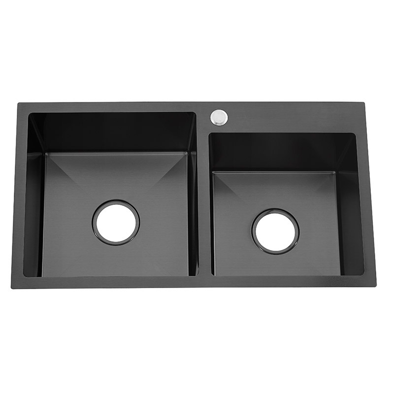 Double Bowl Handmade Kitchen Sink 7843DLB