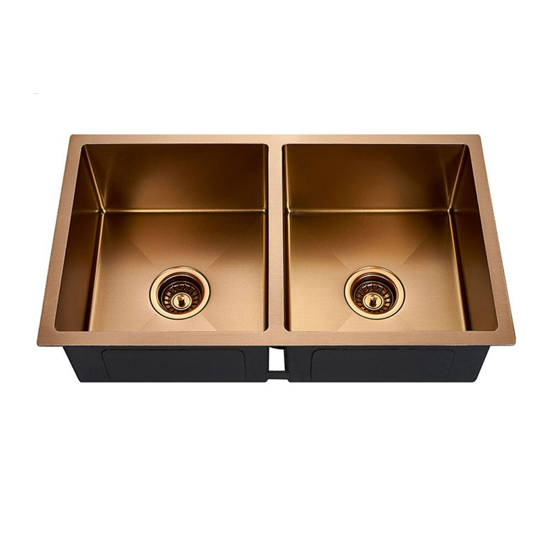 Double Bowl Handmade Kitchen Sink 8245RG